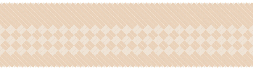 Pastel light brown wicker pattern decorating the edges.