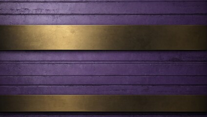 Lavender and brass grunge stripes abstract banner design. Geometric tech vector background with weathered wall texture.