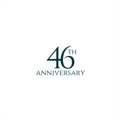 46th logo design, 46th anniversary logo design, vector, symbol, icon