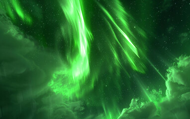 Obraz na płótnie Canvas Northern lights in starry sky northern nature nebula cosmic starry sky background