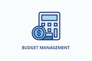 Fototapeta premium Budget Management vector, icon or logo sign symbol illustration