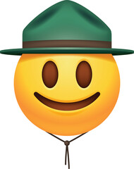 Face Wearing Ranger Hat Emoji Icon