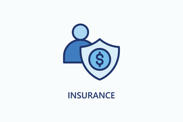 Insurance vector, icon or logo sign symbol illustration