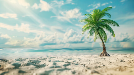 coconut tree on the beach - 786449506