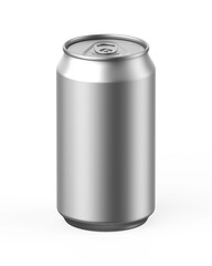 Metallic can mockup for beer, soda, juice, energy drink and sparkling water, packaging template for branding, 3d illustration