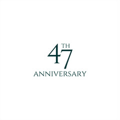 47th logo design, 47th anniversary logo design, vector, symbol, icon