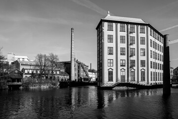 View Old Industrial Buildings River