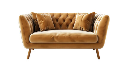 Fototapeta premium Sofa in contemporary living room Interior Design. furniture for home decoration. isolated on transparent background. 3D render of modern style. Png