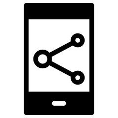 mobile share icon, simple vector design