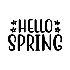 Spring typography design on plain white transparent isolated background for card, shirt, hoodie, sweatshirt, apparel, tag, mug, icon, poster or badge