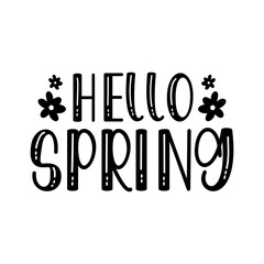 Spring typography design on plain white transparent isolated background for card, shirt, hoodie, sweatshirt, apparel, tag, mug, icon, poster or badge