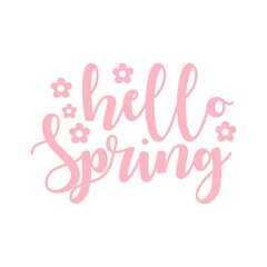 Spring typography design on plain white transparent isolated background for card, shirt, hoodie, sweatshirt, apparel, tag, mug, icon, poster or badge