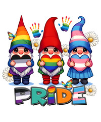 LGBT Gnome Sublimation PNG