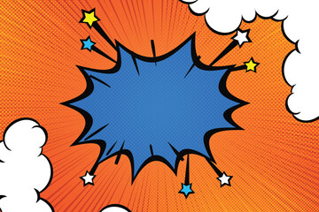 Flat comic style background