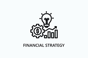 Financial Strategy vector, icon or logo sign symbol illustration