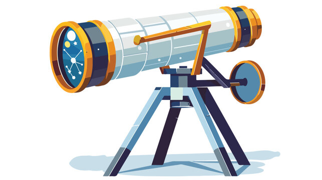 Telescope astronomy stargazing clipart vector illustration
