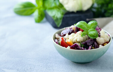 fresh organic salad for healthy eating