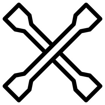 lug wrench icon, simple vector design