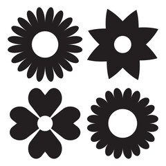 Flower icon. Flowers elements collection. Flower plant, floral garren icons collection. Stock vector
