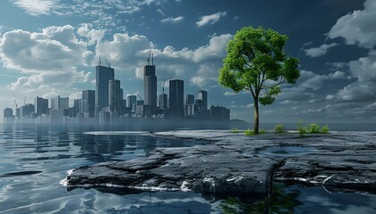 Sustainable Urban Harmony:Envisioning a Greener,Tech-Savvy Cityscape Coexisting with Nature