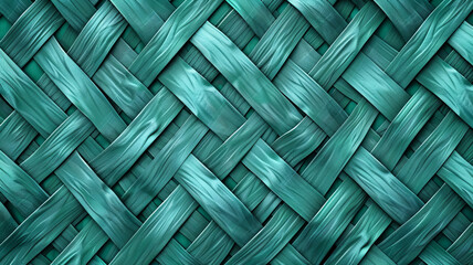 3d teal green woven pattern, seamless texture, repeating pattern