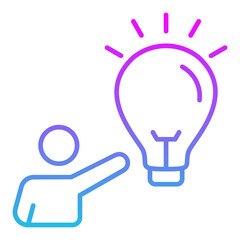 Fototapeta premium Creative Thinking Icon