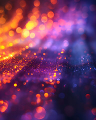 Vibrant Abstract Bokeh Lights in Blue and Red Hues