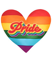 LGBTQ Rainbow Heart Sublimation PNG