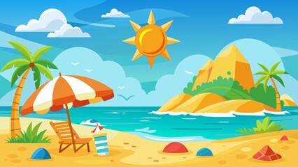 Fototapeta na wymiar vacation--summer--sea-sun-golden-sand