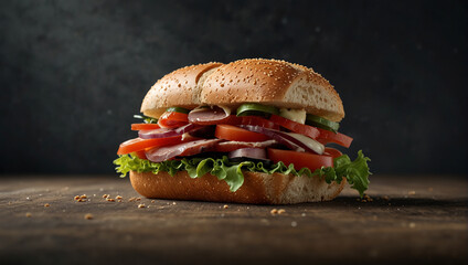 sandwich in a new style without background 