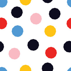 Cute  polka dots. Abstract seamless pattern.  Can be used in textile industry, paper, background, scrapbooking. - 786463979