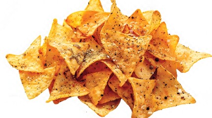 Naklejka premium Flavorful Corn Chips with Zesty Seasoning on Transparent Background