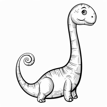cartoon dinosaur black white standing pose clip art preview