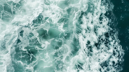 Fototapeta na wymiar Ocean seafoam and turbulet water