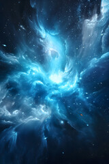 Fototapeta na wymiar Ethereal Cosmic Nebula - A Celestial Journey Through Space and Stars
