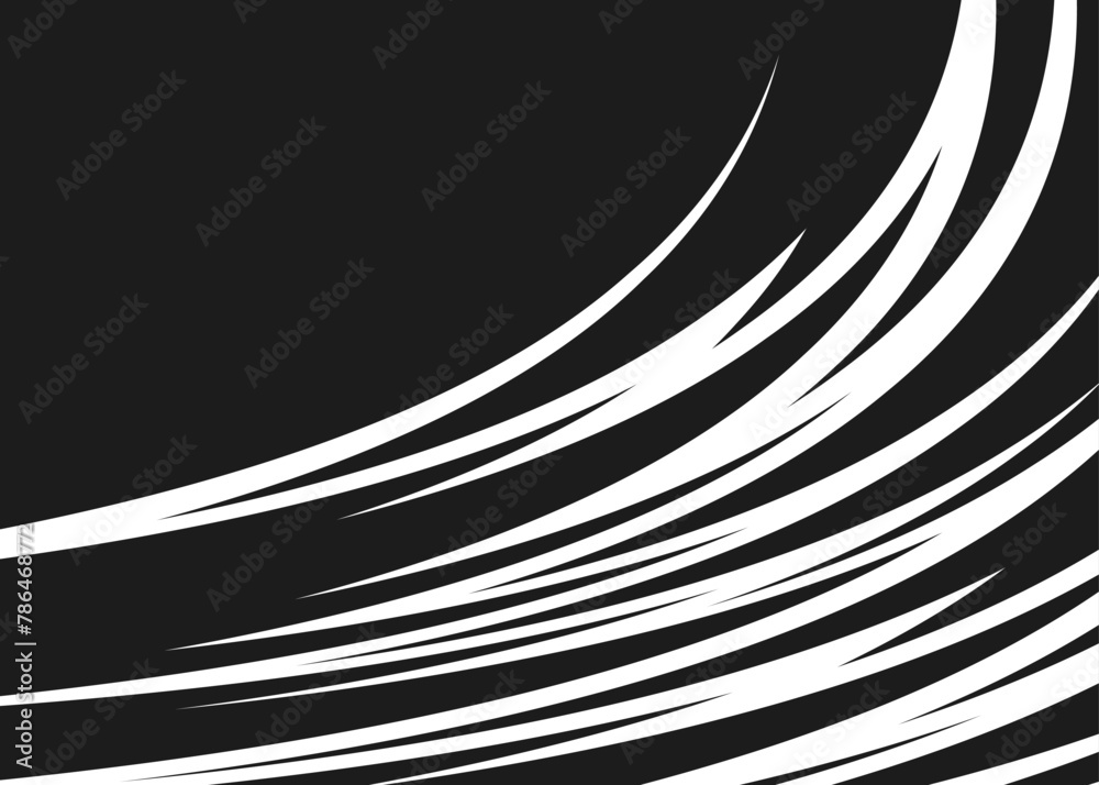 Poster abstract background with curved spike line pattern and with some copy space area
