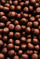 Mosaic made with a photograph of chocolate balls
