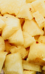 Mosaic made with a photograph of pineapples
