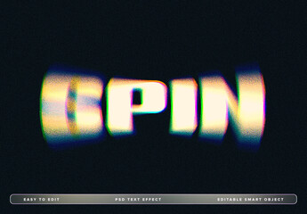 Colourful Spin Blur Text Effect Mockup  - obrazy, fototapety, plakaty
