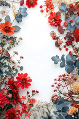 Elegant Floral Arrangement on a White Background for Design Usage