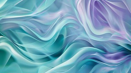 Soft, flowing waves in shades of turquoise and lavender, Futuristic , Cyberpunk