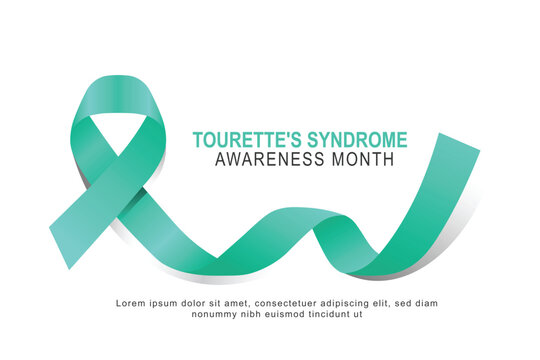 Tourettes Syndrome Awareness Month background.