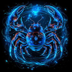 Close-Up of a Chesapeake Blue Crab - obrazy, fototapety, plakaty