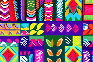 ethnic fabric pattern, African tribal pattern in colorful