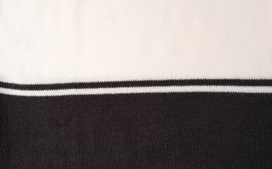 Striped Fabric Texture Background, Black and White Textile Pattern, Soft Comfortable Material Mockup