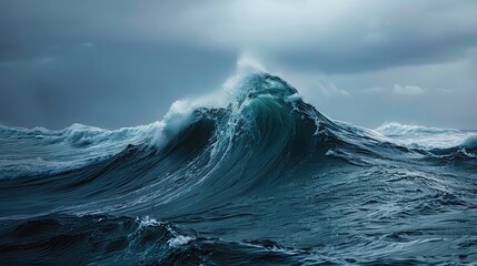 Aerial Photography of Waves in the stormy Ocean