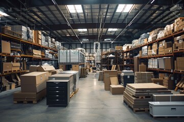 Warehouse full of furniture and appliances