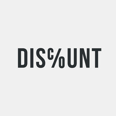 Vector discount minimal text design