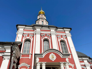 The Church of Metropolitan Alexy beyond Yauza in the spring. Moscow