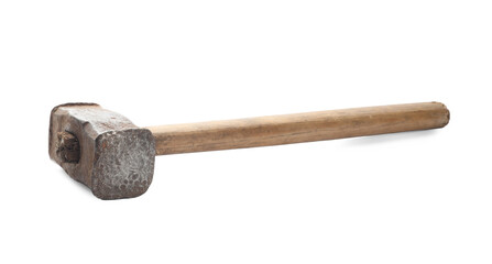 One sledgehammer isolated on white. Manual tool